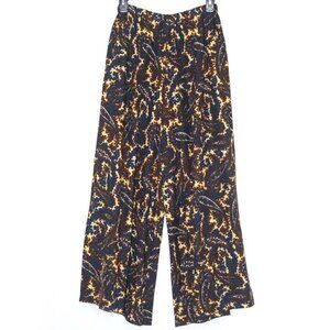 BOHO Paisley Palazzo Pants 28” Waistband Womens Medium Stretch Waist Bottoms EUC